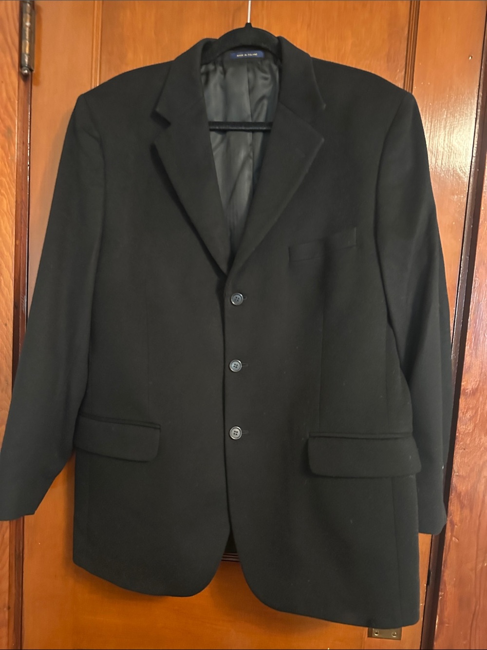 Vintage Club Room 100% Cashmere Blazer Sport Coat Jacket Black 42R